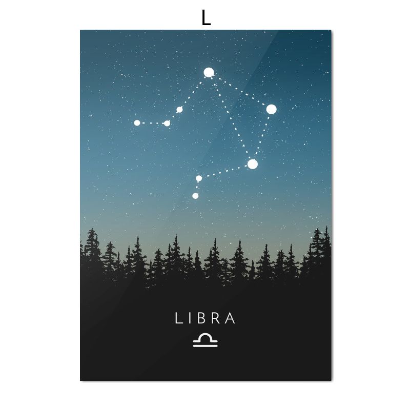 Настенные художественные принты созвездий, знаки зодиака, гороскоп, постер зодиака, астрология, холст, картина, скандинавский домашний декор, изображение для печати
