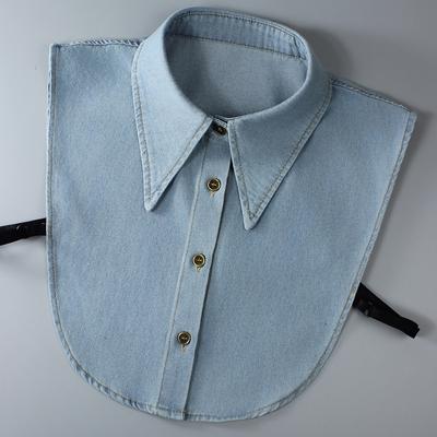 Denim Large Pointed-collar Fake Collars for Women—versatile, Casual Replacement Multi-functional Collar Accessories