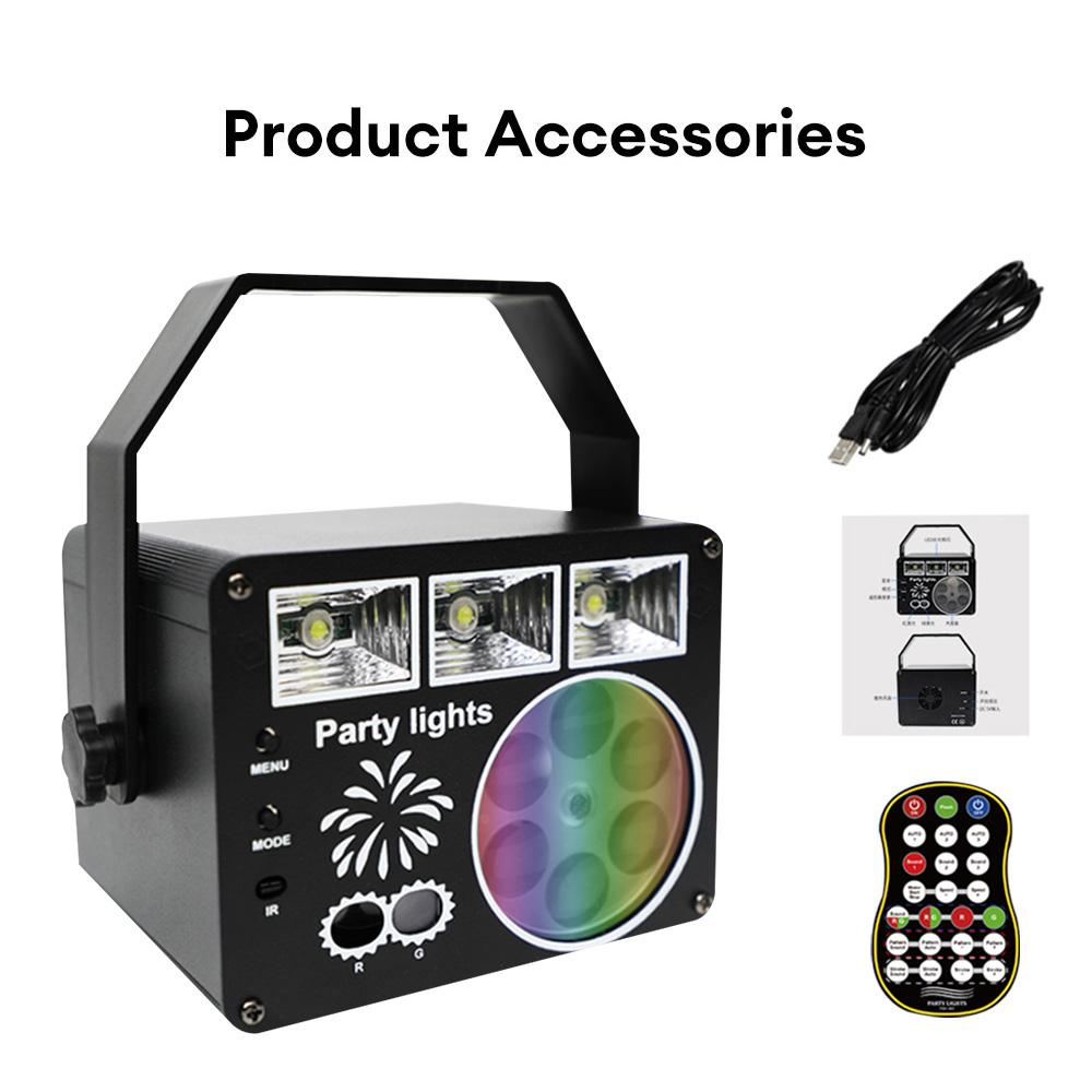 RGB диско сценический свет USB красочный DJ ночной клуб проекционная лампа звуковая активация вспышка диско шар свет для вечеринки караоке праздник