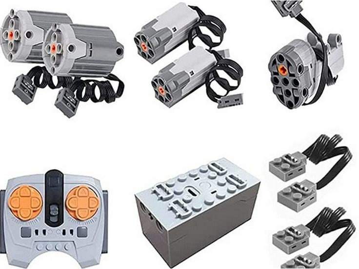 Cross-border Motor Building Blocks: Power Set with Remote Control, Receiver, and Lithium Battery