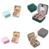 Storage Organizer Waterproof Portable Jewelry Box with Mirror Square Travel Organizer Zippered Closure Necklace Ring Box Travel