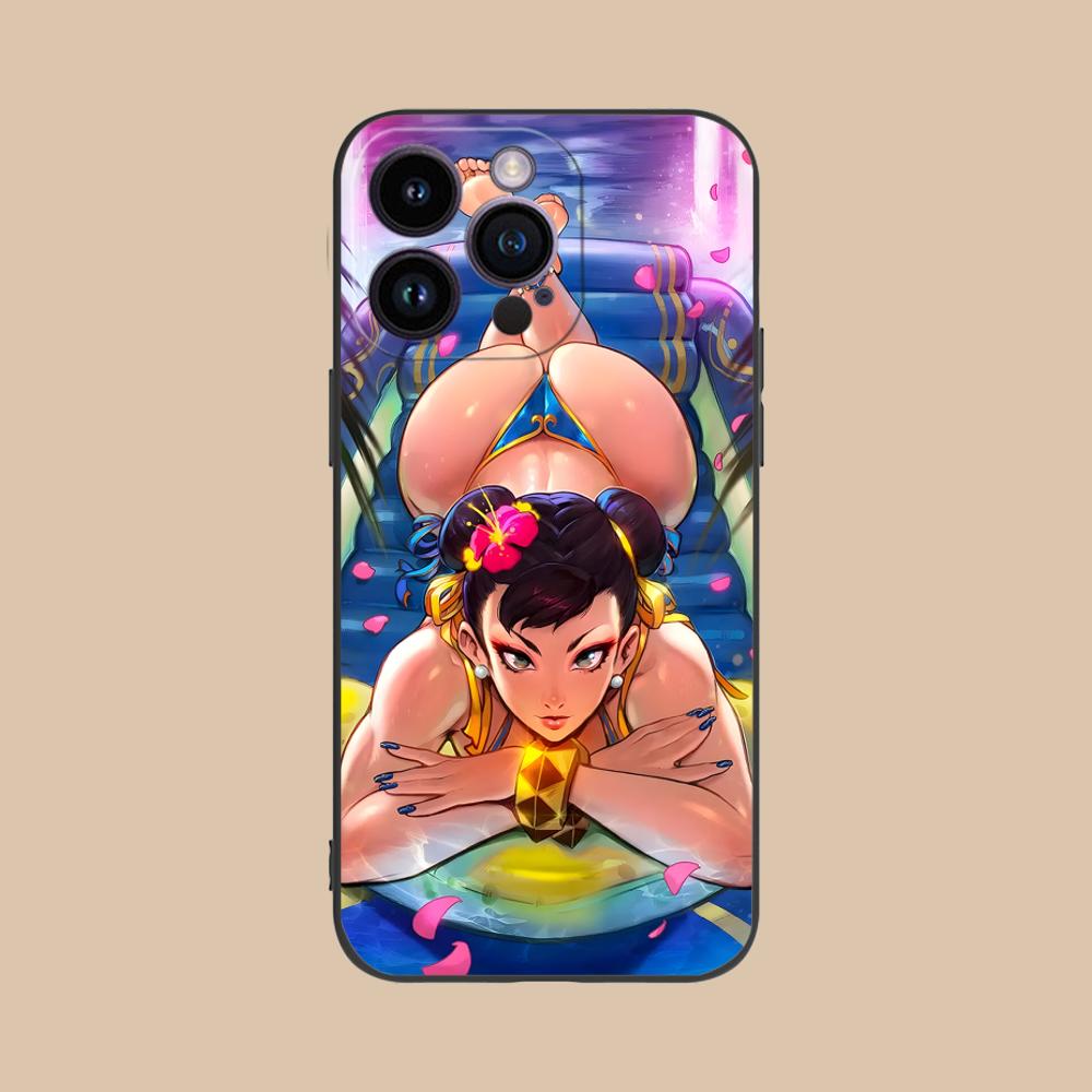 Street Fighter Chunli Phone Case for iPhone 17 16 15 14 13 12 11 X XR XS 8 7 Air Pro Max Plus Mini Colorful Cover Luxury Pretty
