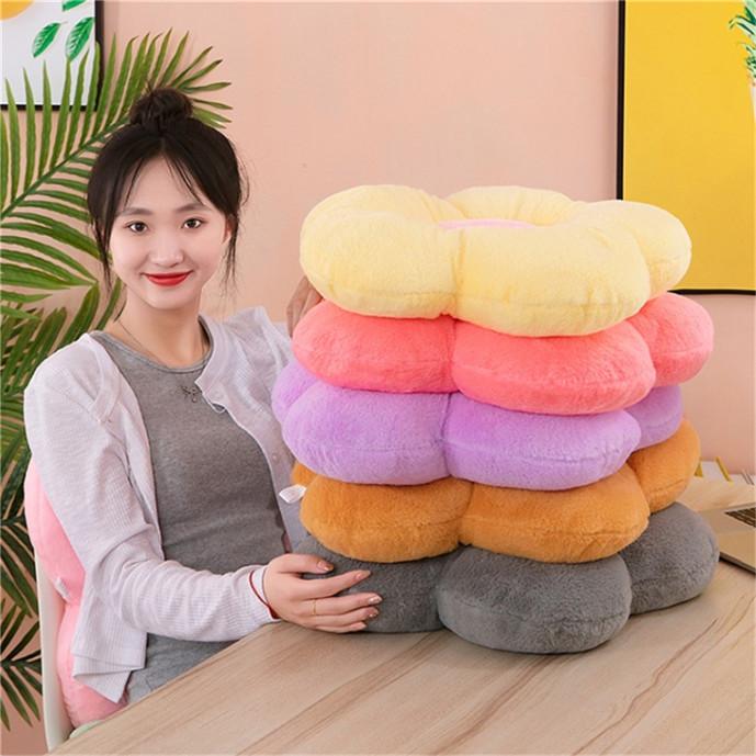 Winter Thick Cushion Flower Circular Shape Soft Nap Office Classroom Chair Cushion Pillow Bedroom Floor