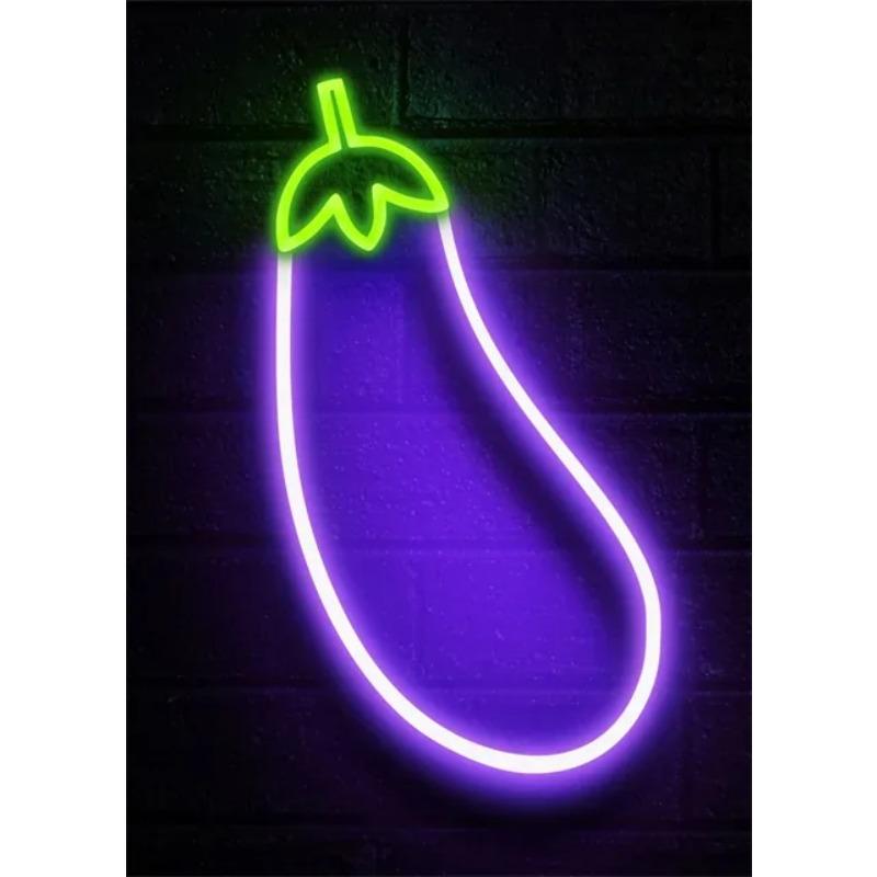 Cool Neon Signs Money Symbol Fruits Flamingo Canvas Posters Prints Wall Art for Home Decor Shop Decoration Vibrant and Trendy W