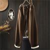 Woman Winter Casual Loose Elasticated Waist Harem Pants Cotton Solid Color Vintage Style Washing Pants