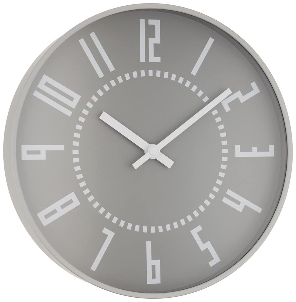Lemnos Analog Wall Clock Eki Clock Aluminum Gray Eki Clock Lemnos Gray Diameter Thickness 4cm TIL16-01GY 25.6cm