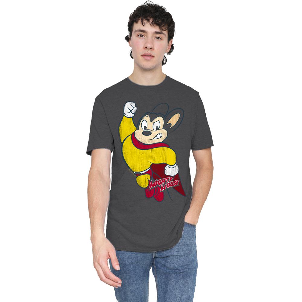 Mighty Mouse Unisex Adult Classic Hero T-Shirt