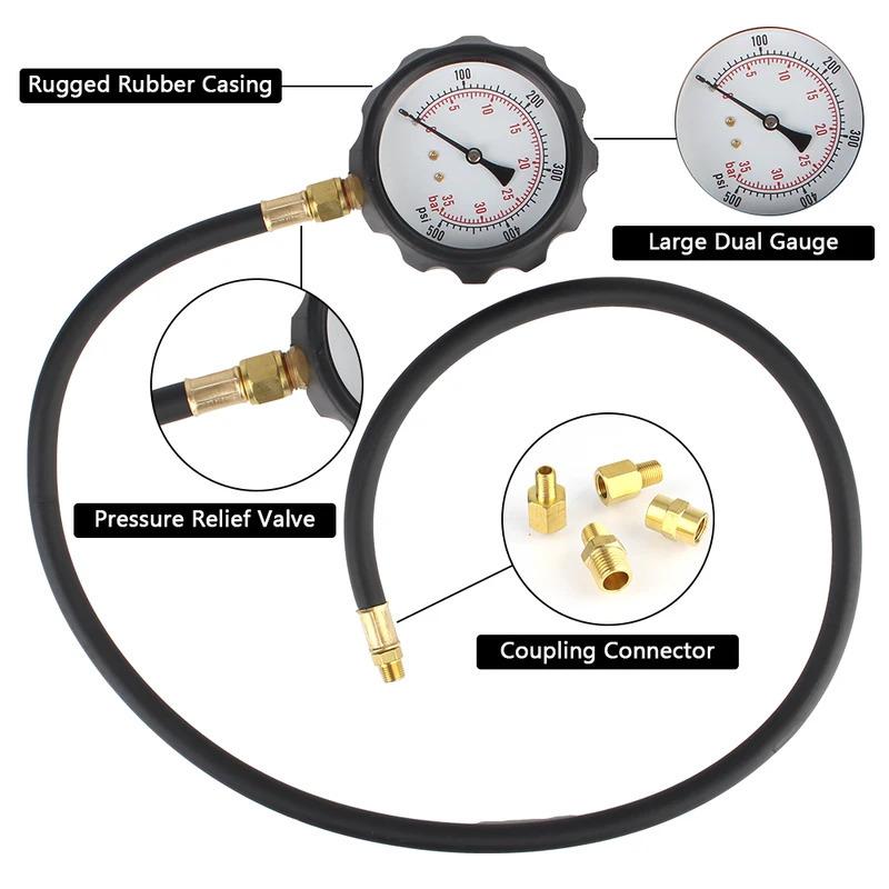 Automobile Diagnostic Tools Oil Pressure Gauge Transmission Pressure Test Meter Car Hydraulic Oil Pressure Tester TU-11A 12Pcs