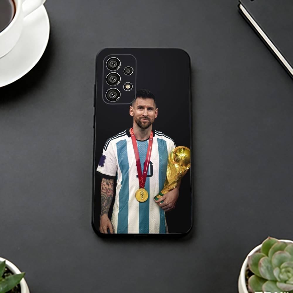 Lionel Messi football Phone Case Black Silicone Soft For Samsung S25,S24,S21,S22,S23,S30,Ultra,S20,Plus,Fe,Lite