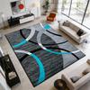 Modern Geometric Abstract Easy Clean Fluffy Rug Decoration Living Room Non-slip Soft Carpet Large Area Short Velvet Floor Mats