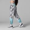 adidas Спортивные брюки Stella McCartney Color Blocked с завязками на шнурке, женские, алюминиево-серые, водно-зеленые HA8967
