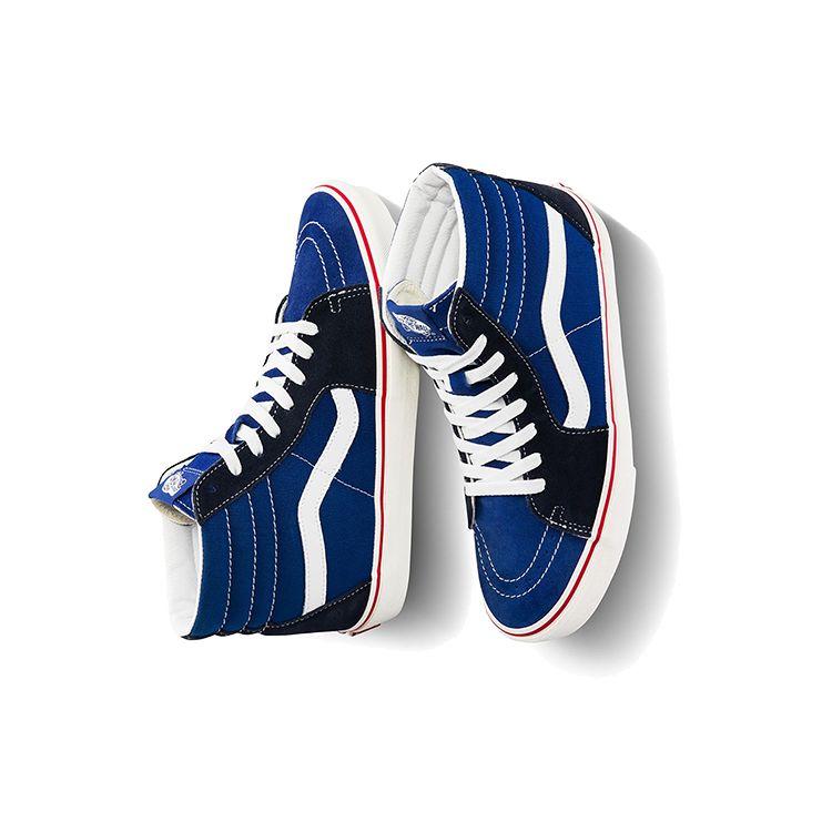 Vans Sk8 Высокие кеды для скейтборда Унисекс Кроссовки Синий Черный VN0A4U3C2ND