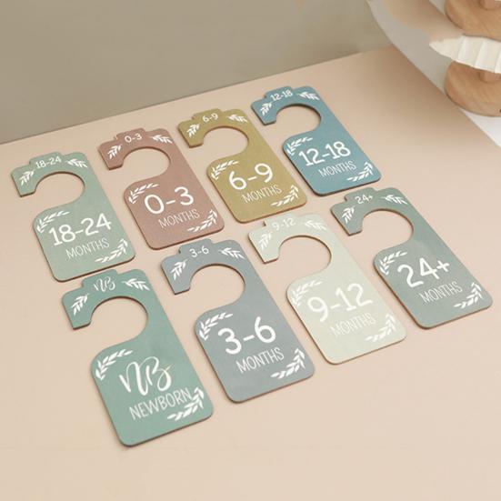 8 шт./компл. деревянные разделители для детского шкафа для новорожденных до 24 месяцев, вешалка для одежды, органайзер, украшение для детской комнаты в деревенском стиле в стиле бохо