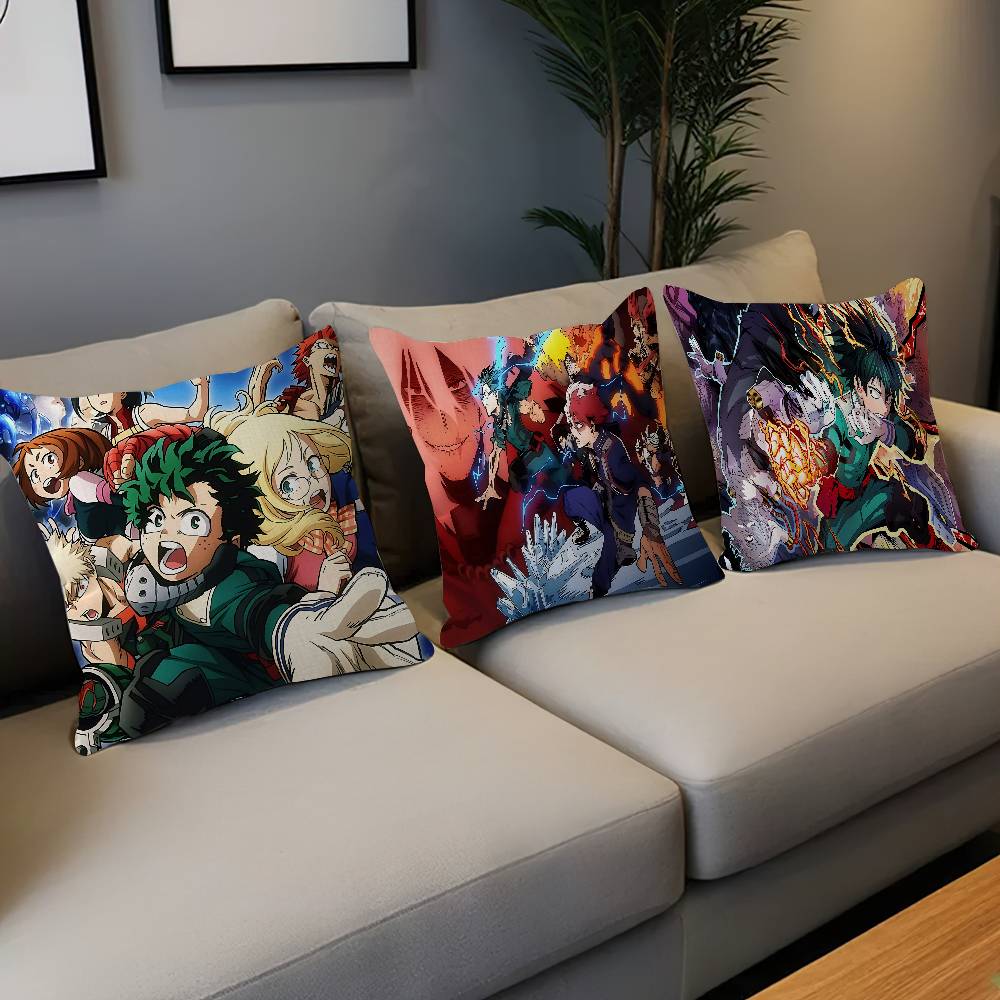 My Hero Academia Cool Cartoon Cushion Cover Pillow Cover Decor Pillowcase Printed Cushion Case for Couch