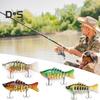 10CM/15.5G Multi-Jointed Fishing Lure with Hooks Realistic 7-Section Swimbait Bionic Hard Artificial Bait Freshwater Saltwater Fishing Accessories