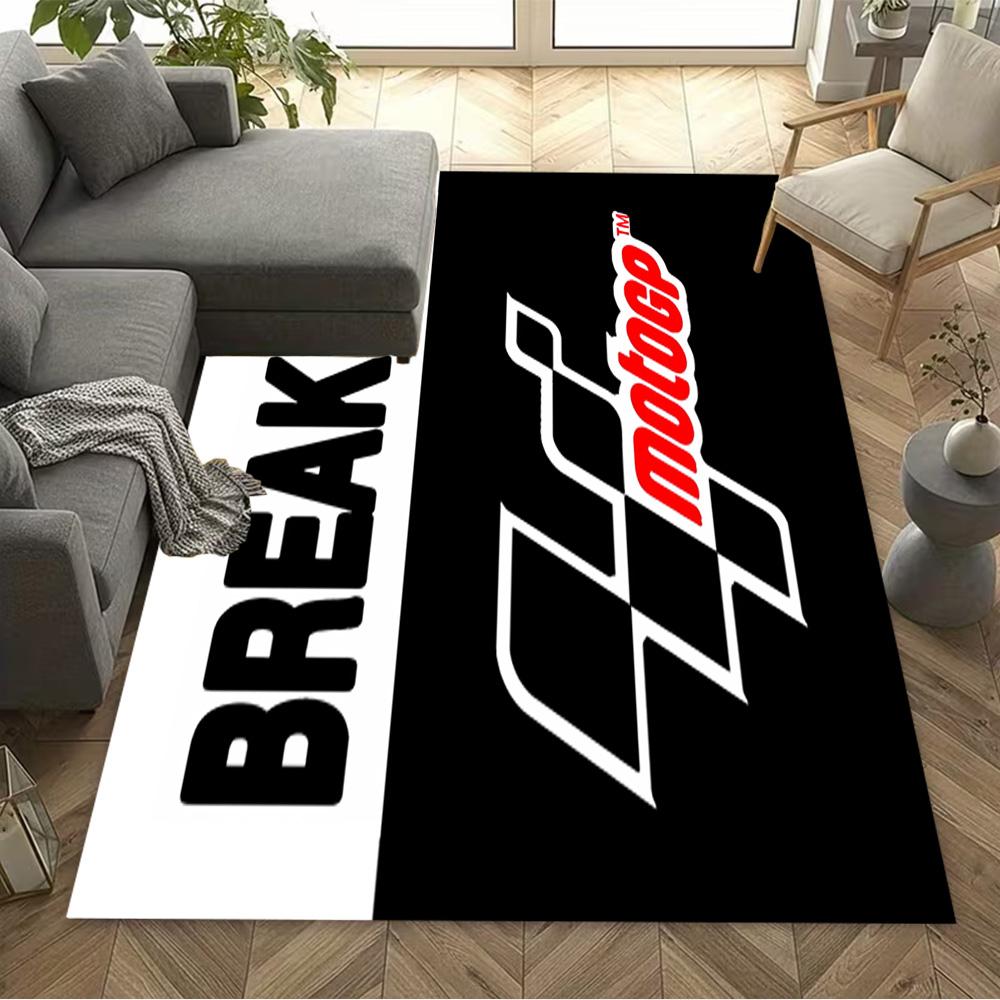 Motogp Flames Logo Floor Rug Office Rug Perfect for Decorate room Hallway Balcony Kitchen Anti-slip Rug Anime Office Decor