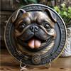 2d Flat 20*20cm, Vintage Style Wooden Wall Art, Cute Beijing Dog Design, Perfect for Home and Garden Decor, for Home, Kitchen, Garden, Bedroom, Bar.