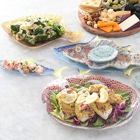 Dulton Стеклянная тарелка для рыбы, Тунец, K20-0133