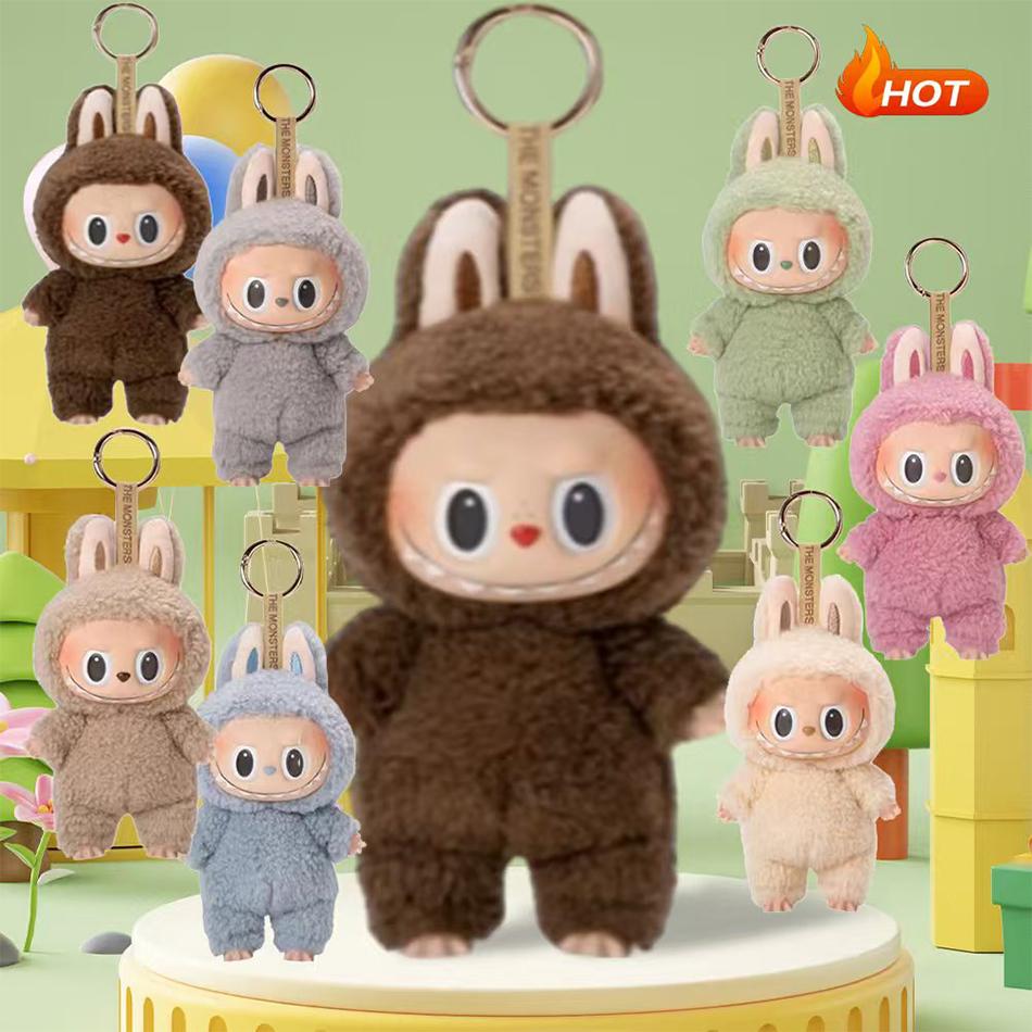 Популярные плюшевые брелки Labubu, модная мягкая короткая плюшевая кукла-игрушка Rabub, милая мультяшная подвеска для школьной сумки, автомобиля
