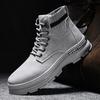 2024 New  Boots Men's High-Top Trendy All-Match Casual Work Walking Shoe British Middle Top Boot Trendy Men's Shoess56