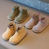 Autumn Winter Baby Boys Girls Boots Oxford Suede Children Casual Shoes Outdoor Anti-slip Infant Shoes Plush Kids Ankle Boots