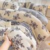 Thickened Milk Fleece Four-Piece Set, Milk Fleece Coral Fleece Bed Sheet Quilt Cover Double-Sided Flannel Bed Three-Piece Set