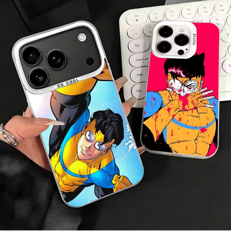 I-Invincible Anime Soft Phone Case for iPhone 15 16 17 Pro Max 17Air 16E 14 Plus 13 12 Mini Shockproof Cover Back Shell
