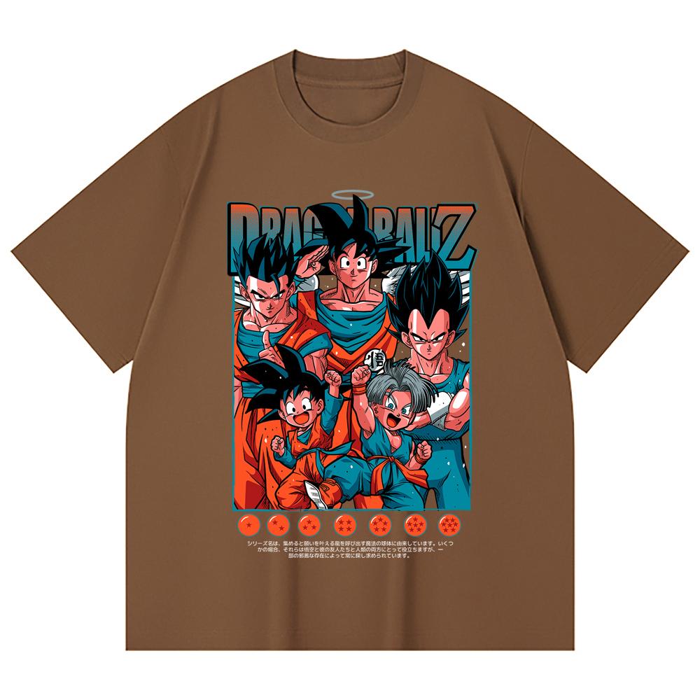 230 Gsm 100% Cotton Dragon Ball V37 Print Unisex Heavy Cotton T Shirt
