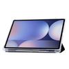 For Samsung Galaxy Tab S10+ Case Tri-Fold Stand Leather+TPU+Acrylic Clear Back Tablet Cover