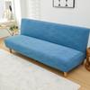 Sofa Covers for Armless Sofa Bed, Spandex Jacquard Leaf Pattern Futon Covers with Elastic Bottom for Kids, Pets