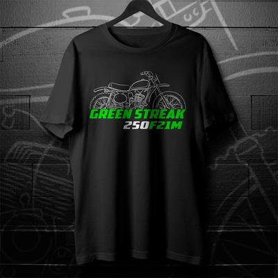 For Kawasaki 250 F21M Green Streak 1968-1970 Fans - Motorcycle T-Shirt