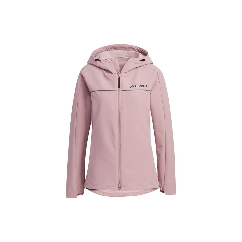 adidas Ss23 Utilitas Softshell куртка для активного отдыха куртка с капюшоном женская куртка фиолетовая IC7985