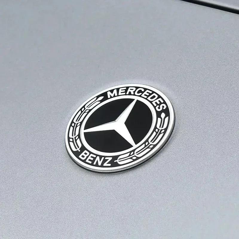 Car Metal Flat Hood Emblem Front Badge Logo Fit For Mercedes Benz AMG W212 W213 W205 W177 W247 W176 CLS CLA CLK CLG GLS X253 FU3