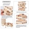 Solid Wood Puzzle Fun Stacked Height Tower Building Blocks Jenga Parent-Child Interactive Board Game Family Entertainment Toy