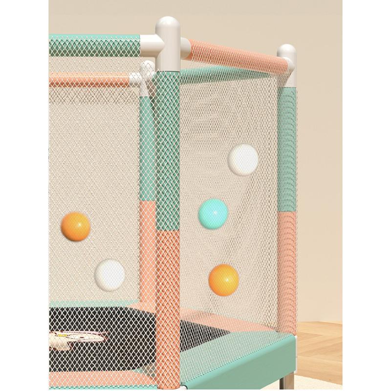 48-дюймовый шестиугольный батут для упражнений для детей с защитной сеткой, прыжковая кровать для спортивных развлечений в помещении