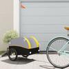 VidaXL Bicycle Trailer Black and Yellow 30 Kg Iron 94120