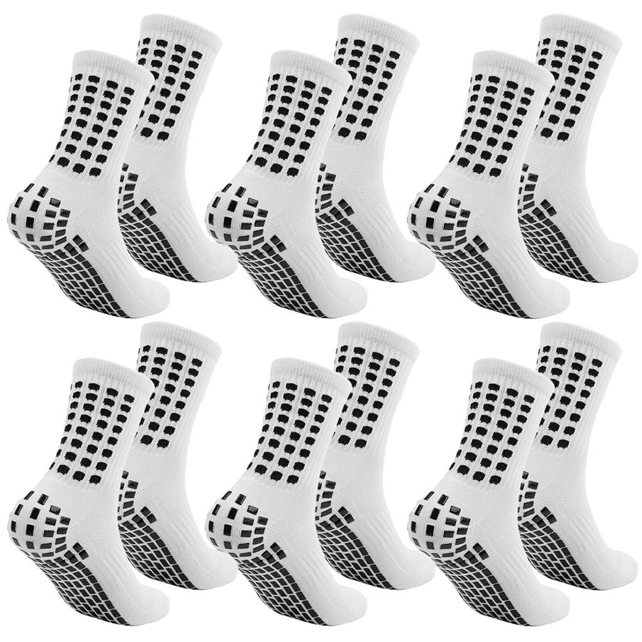 6 пар мужских женских профессиональных спортивных носков с нескользящей подошвой для футбола, баскетбола, бейсбола, регби, футбола, велоспорта, бега