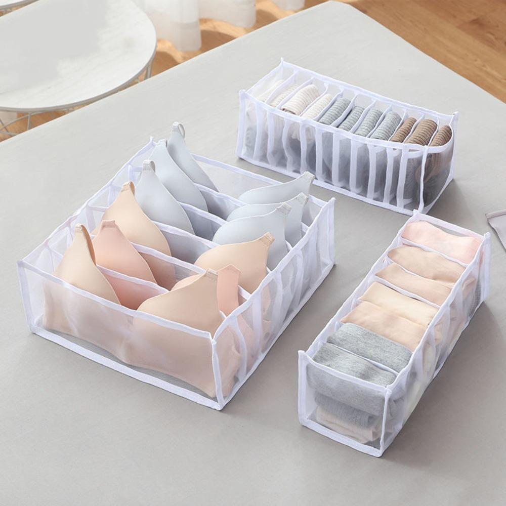 3 шт. Моющиеся органайзеры для дома, разделители для ящиков, складные мешочки для хранения нижнего белья и шарфов, Дом и быт