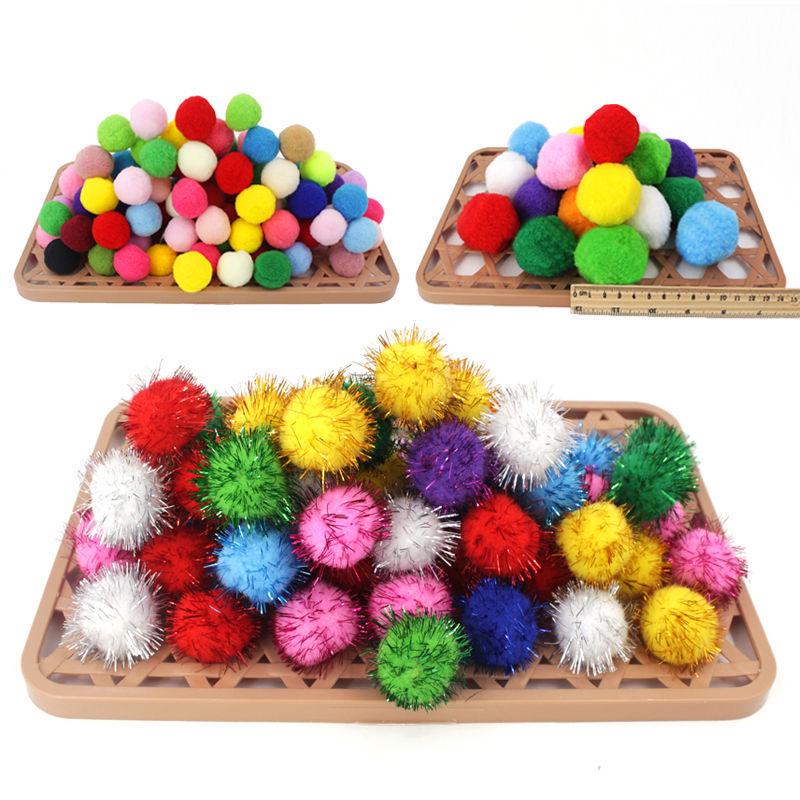 Товары для арт-зоны: Цветные пушистые помпоны для проектов от младших до старших классов