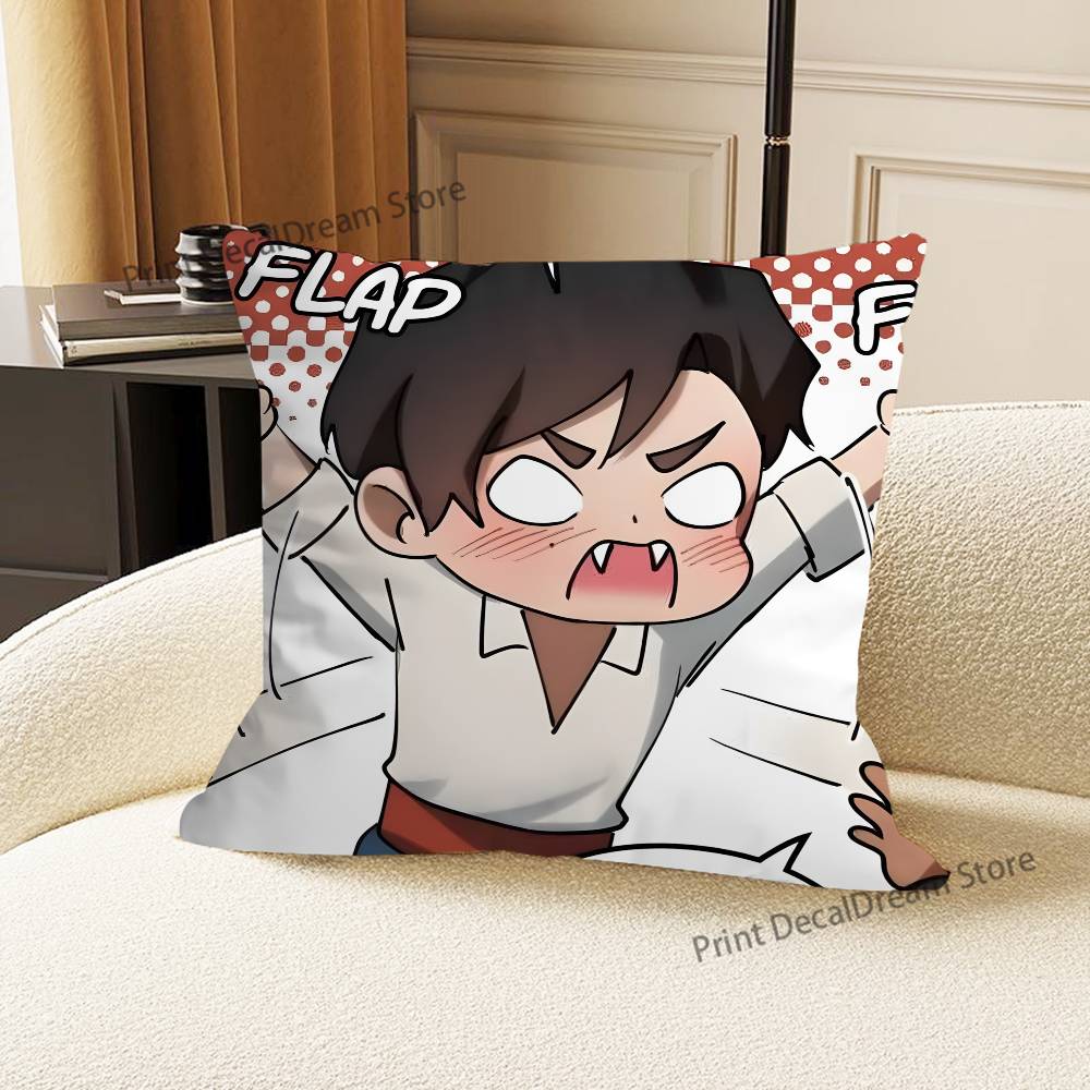 LLove Bite Comic Printed Pillow Cover Cushion Case Simple Sofa Pillow Case No Pillow Core