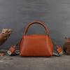 Handbag Genuine Leather Women Bag Retro Solid Color Versatile Large Capacity Shoulder & Crossbody Bags