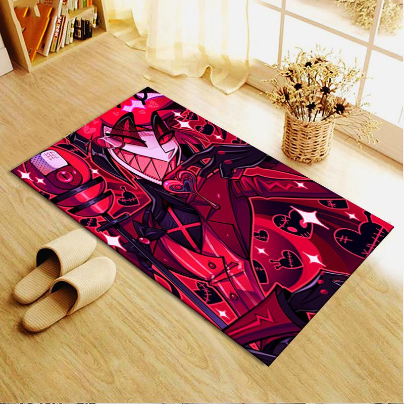 2025 New Hazbin Hotel Alastor anime Carpet Rug for Living Room Bedroom Home Sofa Decoration,Kids play Non-slip Floor Mat 32