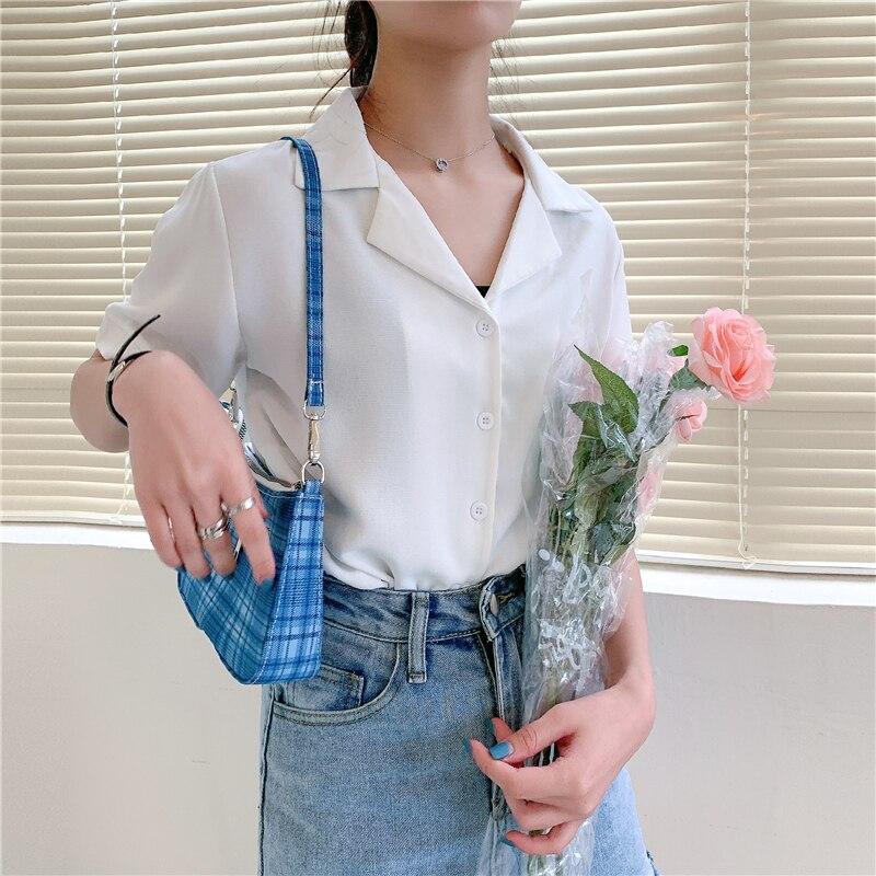 Модная женская шифоновая блузка, летняя рубашка, блузки с короткими рукавами, белые топы с v-образным вырезом, одежда в корейском стиле, офисная женская одежда