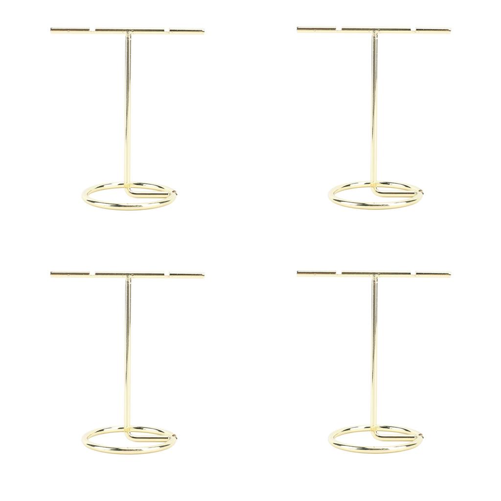4pcs T Shaped Earring Display Stand Jewellery Display Stand Photo Props T Shape Slotted Necklace Stand for Store Closet