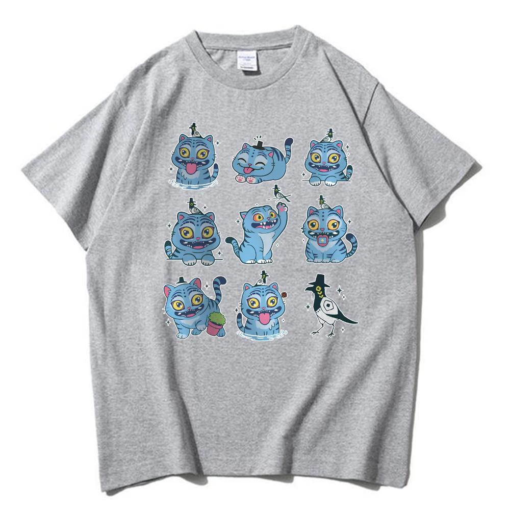 Мода Новая Горячая Распродажа Милая Kpop Охотник на Демонов Тигр Хлопок Женская Футболка Харадзюку Круглый вырез Повседневная Женская Мужская Футболка Топы