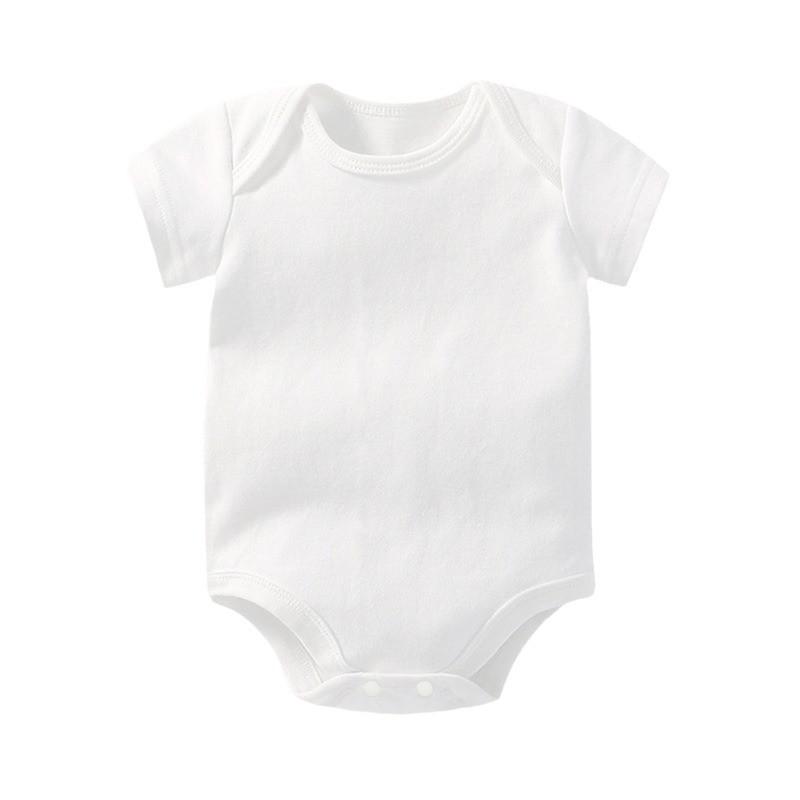 Однотонный детский короткий комбинезон из мягкой хлопковой ткани для игр малышей