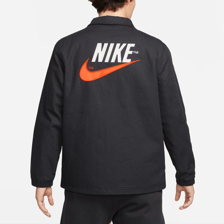 Nike Trend Capsule Large Logo Sportswear Cotton-Padded Jacket Men Outerwear Black DM5276-045
