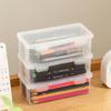 Waterproof Pencil Box Transparent Pen Pencil Case Multifunctional Desktop Storage Box  Sundries