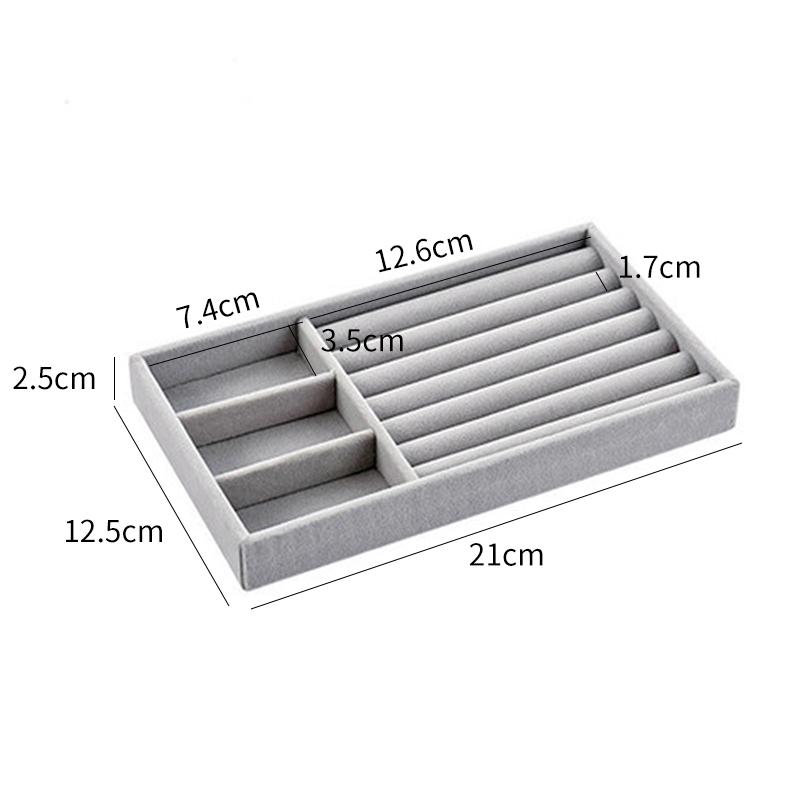 1 шт. Модный портативный бархатный органайзер для ювелирных изделий, поднос для колец, ожерелий, ящик для хранения, витрина для ювелирных изделий, ящик для хранения