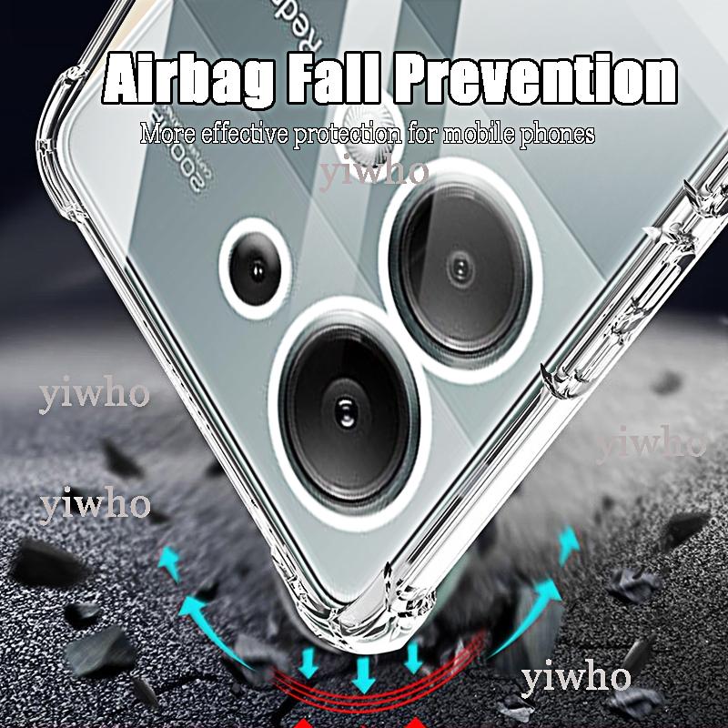 Ударопрочный прозрачный силиконовый мягкий чехол для Xioami Redmi Note 13 12 Pro 4G 12S 11 10 9 Pro Plus задняя крышка Redmi 13C 5G 12C 10a 10c